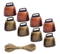 TOYANDONA Vintage Metal Cattle Bells Loud Clear Sound Sheep Grazing Theft Bells with Durable Thickened Design for Farm Animals Horses Cows and Goats Multi Function Hanging Accessories