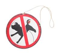 TOYANDONA Vintage No Dog Poop Lawn Sign with Decorative Retro Design Weather Resistant Garden Hanging Sign for Parks Communities and Private Gardens to Keep Clean and Enhance Outdoor