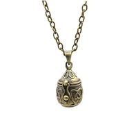 TOYANDONA Vintage Oval Pet Ashes Souvenir Pendant Necklace Minimal Cremation Urn for Cat Dog Ashes Bronze Teardrop Keepsake Locket Easy to Wear Memorial Jewelry for Men Women