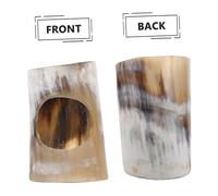 TOYANDONA Vintage Ox Horn Drinking Horn Holder Stand Multifunctional Display Rack Base Decorative Shelf Accessory