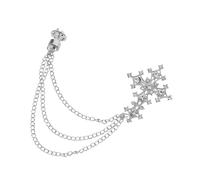 TOYANDONA Vintage Punk Cross Tassel Chain Brooch Pin for Women Rhinestone Lapel Pin with Sturdy Alloy Construction Versatile Scarf and Sweater Accessory for Casual and Formal Wear