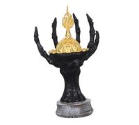 TOYANDONA Vintage Resin Ghost Claw Incense Burner with Lid Halloween Aromatherapy Prop for Home Office Party Decoration Black Resin Censer Ornament Preventing Ash Scattering