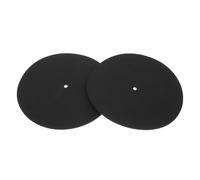 TOYANDONA Vinyl Record Mat Sturdy 2pcs Felt Black to Increase Friction and Adhesion Protective Home Disc Pad Record Player Mat for Turntable and Phonograph for Home Using