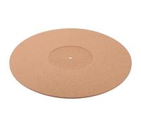 TOYANDONA Vinyl Record Protective Mat Cork Slipmat, 297Mm Diameter X 3Mm Thick with Grooves, Anti-Static Turntable Pad for High-Fidelity Use