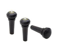 TOYANDONA Violin Ebony Tail Nails 3 Pcs Fish Eye and No Fish Eye Bridge Pin Replacement Violin Part Sturdy Ebony Material Compact Musical Instrument Accessories