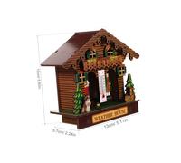 TOYANDONA Wall Mounted Weather House with Barometer Hygrometer Accurate Indoor Outdoor Temperature and Humidity Monitor for Chic Wooden Design with Classic Man and Woman Figures