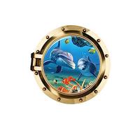 TOYANDONA Wall Patch Ocean Wall Decals Animal Wall Decals Ocean Fish Window View Porthole s Under The Sea 3D Stickers Fish Wall Decor Applique