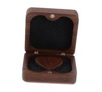 TOYANDONA Walnut Guitar Pick Wooden Acoustic Plectrum Pack for Guitar Players Includes Portable Box Finger Picks for Musician Accessories for Practice Sessions