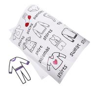 TOYANDONA Wardrobe Clothing Label Decal Floral Stickers for Drawer Organization 1 Sheet Removable Clothing Classification Sticker Set