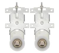 TOYANDONA Wardrobe Door Roller Wheels 2pcs Iron Spring Loaded cam for Home Storage Organization Silver Sliding Cabinet Door Hardware