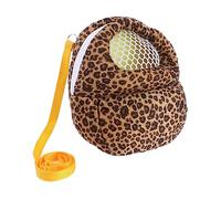TOYANDONA Warm Leopard Print Pet Carrier Backpack for Hamster Portable Outdoor Storage Bag with Durable Material Large Travel Pouch for Camping and Sightseeing Random Color