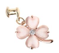 TOYANDONA Watch Strap Charm Practical and Decorative Accessory Alloy Pink with Adorable Four-leaf Leaflet Pattern Stylish and Unique Ornament for Smartwatch Bands for Everyday Wear