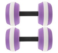 TOYANDONA Water Floating Dumbbells for Pool Exercise, Eva Material Lightweight Water Weights Set, 1 Pair Purple and White for Aquatic Fitness and Swimming Training