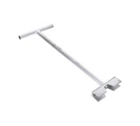 TOYANDONA Water Meter Key and Extended Valve Rod, Carbon Steel, Compact Flat Valve Key Form, Antislip Texture, for Main Valve Control and Property Maintenance