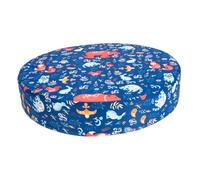 TOYANDONA Water-Resistant Kids High Chair Cushion Round Booster Seat 34cm Diameter 8cm Thick Sponge Padding Portable Toddler Seat Mat for Dining Chairs