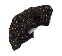 TOYANDONA Waterproof Double Layer Bathing Shower Cap for Women Bowknot Elastic Hair Bonnet Oxford Fabric Starlight Design, Makeup and Sleep Hair Cover for Bath and Shower