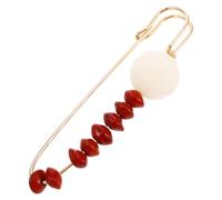TOYANDONA White Jade Bodhi Root Lotus Brooch Large Decorative Safety Pin for Sweaters Shawls and Scarves, Floral Pipa Brooch Pin with Green and White Stone, Dress Clip for Women
