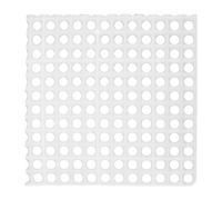 TOYANDONA White Plastic Bunny Foot Mat round Hole Design, Anti-bite and Non-slip Small Animal Cage Floor Mat for Pet Guinea Pig Cage and Bunny Hutch Bedding