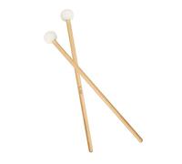 TOYANDONA White Timpani Mallets with Felt Head and Wood Handle Percussion Drumsticks for Orchestral and Band Performance