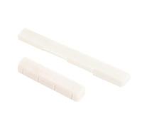 TOYANDONA White Ukulele Bone Slotted Neck Nut and Saddle Set 4 Strings Bridge Replacement for Acoustic Ukulele