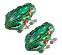 TOYANDONA Wind Up Toys Toddler Bath Toy 6 Pcs Funny Clockwork Wind Up Metal, Retro Vintage Jump Frog Retro Toy Party Favor Tog for Kids Children Kids Bath Toys