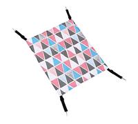 TOYANDONA Winter Warm Pet Hanging Hammock with Fleece Lining Large Colorful Triangle Cat Nest for Indoor Cats Durable and Space Saving Sleeping Mat for Cage Use