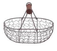 TOYANDONA Wire Egg Basket Farmhouse,retro Kitchen Organizer for Fresh Eggs, Fruit Snacks, Grey Storage Holder for Parties And Gatherings