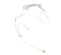 TOYANDONA Wired Headset Microphone Condenser Mic Vocal Amplifier Speaker for Singing Teaching Lectures Lightweight Beige Headwear Mic with Steerable Boom for Performers and Educators
