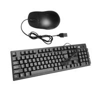 TOYANDONA Wired USB Keyboard and Mouse Combo with Arabic Letters, Sturdy Abs Material, Fast Response, Modern Simple Design, for Desktop and Laptop Accessories