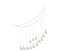 TOYANDONA Wood Bead Photo Display Garland with Clips Hanging Wall Decor Tassel Boho Style Collage Frame for Home Decoration and Photo Wall Aesthetic