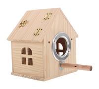 TOYANDONA Wood Bird Breeding Box: Lovebirds Nesting House Aviary Cage For Parakeet Cockatiel Peony Finch Conure Budgie Parrots Finches And Wild Birds