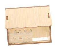 TOYANDONA Wood Cabin for Hamster Small Single Assembly Hideout with Bite Resistant Design and Wide Activity Platform Private Cozy Space for Hamsters and Guinea Pigs DIY Paintable Small Pet