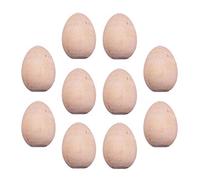 TOYANDONA Wood Easter Eggs Ornaments Wood Easter Eggs Decor 10Pcs Wooden Easter Eggs for Crafts Smooth Wood Craft Eggs for Easter Ready to Paint Easter Basket Decor Easter Eggs Bulk Easter Eggs Decor