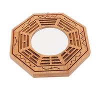 TOYANDONA Wood Feng Shui Bagua Mirror Convex Protective Wall Hanging for Home Business Quick Setup Energy Enhancer for Calm Prosperity and Lucky Atmosphere