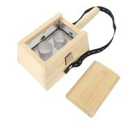 TOYANDONA Wood Moxibustion Box Anti-Scald Iron Handle for Neck and Back Relief, Versatile Manual Moxa Therapy Massage Tool for Home Use