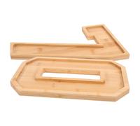 TOYANDONA Wood Serving Platter Number 70 Charcuterie Board Tray Set, Versatile Brown Wooden Divided Serving Tray for Food, Not Fade, for Bedroom and Living Room Entertaining