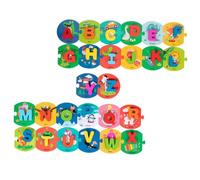 TOYANDONA Wooden Alphabet Puzzle Board Educational Letter Recognition for Preschool Learning Safe Material Enhances Hand Flexibility and Cognitive Skills Language Teaching Aid