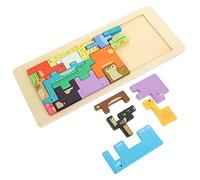 TOYANDONA Wooden Animal Puzzle for Educational with Cartoon Shapes Hand Eye Coordination and Cognitive Skill Development Montessori Style Early Learning Game