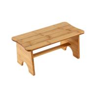 TOYANDONA Wooden Anti-Skid Footstool for Bathroom and Office Small Non-Slip Step Stool with Rounded Edges Sturdy Lightweight Multipurpose Sitting and Toilet Squatting Stool for Adults