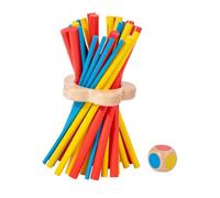 TOYANDONA Wooden Balance Stick Game for Colorful Montessori Educational with Falling Sticks for Hand Eye Coordination Patience Building and Family Table Fun
