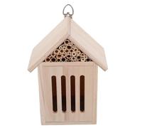TOYANDONA Wooden Bee House Decorative Insect Hotel for Garden Outdoor Use Natural Wood for Pollinators Educational Tool for Enhances Garden Aesthetics
