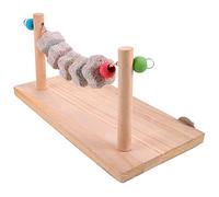 TOYANDONA Wooden Bird Perch Stand for Parrots and Animals Chew Platform with Attractive Design for Caged Birds and Hamsters Enhances Play and