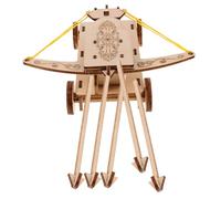 TOYANDONA Wooden Catapult Building Kit DIY Educational Science for Students Natural Wood Scale Model Chariot Craft Stem Assembly Plaything to Develop Hand-eye Coordination and Intellectual