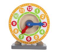 TOYANDONA Wooden Clock Model Educational for Early Learning Large Teaching Plaything with Smooth Edges Color and Recognition Aid for Development