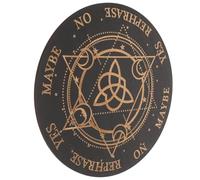 TOYANDONA Wooden Divination Board with Pendulum Stand, Large Spirit Altar Decoration for Wiccan Supplies and Witchcraft Tools, Home Meditation Energy Display