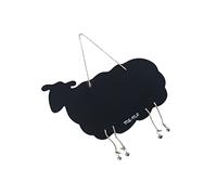 TOYANDONA Wooden Double-Sided Message Blackboard with Hanging Sheep Design Wall Decor Sign for Home Office Cafe Rustic Chalkboard for Writing Notes Notices and Photo Props