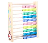 TOYANDONA Wooden Educational Abacus for Multi-color Beads Angle Math Learning Tool Early Arithmetic for Preschool
