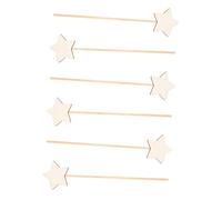 TOYANDONA Wooden Fairy Wands 6pcs Unfinished Fairy Sticks DIY Craft Kit for Princess Crafts Colouring and Party Activities