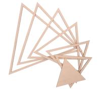 TOYANDONA Wooden Geometric Triangle Pottery Molds Set of 6 Pieces, Clay Modeling Tools with Concentric Cutting Rail for Ceramic Craft DIY Handbuilding Plates, Sizes 14-35Cm