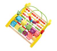 TOYANDONA Wooden Giraffe Abacus for Early Educational Cognitive Learning with Beads and Rounded Edges Safe Montessori Counting Activity